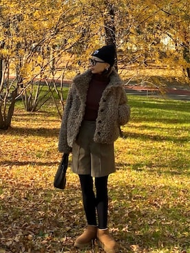 「アイテム（メイクアップ）」を使った、SIZUさん（レディース・156cm）の冬コーディネート