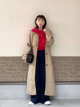 「GIUNON（ジウノン）のアイテム」を使った、SIZUさん（レディース・156cm）の冬コーディネート