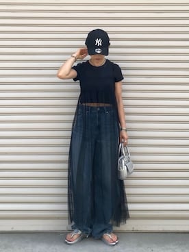 「feepur（フェピュール）のアイテム」を使った、SIZUさん（レディース・156cm）の夏コーディネート