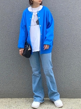 「EDWIN（エドウィン）のアイテム」を使った、SIZUさん（レディース・156cm）の春コーディネート
