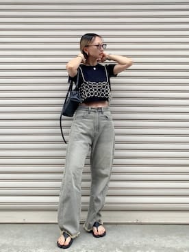 「casita(RETRO GIRL)（カシータ）のアイテム」を使った、SIZUさん（レディース・156cm）の夏コーディネート