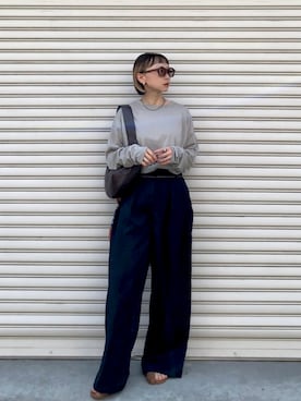「キレイめコーデ」｜「アイテム（サンダル）」を使った、SIZUさん（レディース・156cm）の秋コーディネート