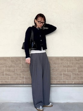 「GIUNON（ジウノン）のアイテム」を使った、SIZUさん（レディース・156cm）の冬コーディネート