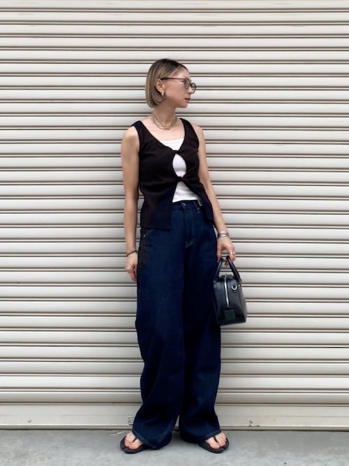 フロントオープンリブタンク（タンクトップ）｜Mili affinity（ミリ