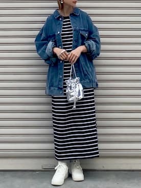 「UNIQLO（ユニクロ）のアイテム（ワンピース/ドレス）」を使った、SIZUさん（レディース・156cm）の春コーディネート