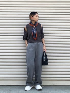 「GU」｜「アイテム（財布/小物）」を使った、SIZUさん（レディース・156cm）の夏コーディネート