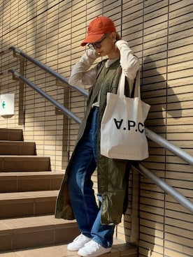 「BEAMS BOY（ビームスボーイ）のアイテム（ワンピース/ドレス）」を使った、SIZUさん（レディース・156cm）の秋コーディネート
