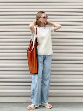 「apres jour mignon（アプレジュールミニョン）のアイテム」を使った、SIZUさん（レディース・156cm）の夏コーディネート