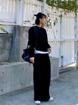 「アイテム（Tシャツ/カットソー）」を使った、SIZUさん（レディース・156cm）の秋コーディネート