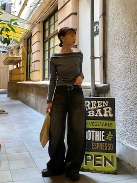 「GIUNON（ジウノン）のアイテム」を使った、SIZUさん（レディース・156cm）の春コーディネート