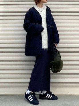 「GeeRA（ジーラ）のアイテム（ジャケット/アウター）」を使った、SIZUさん（レディース・156cm）の秋コーディネート