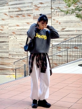 「AMERICAN HOLIC（アメリカンホリック）のイージーケアチェックシャツ【360°着こなしシャツ】（シャツ/ブラウス）」を使った、SIZUさん（レディース・156cm）の秋コーディネート