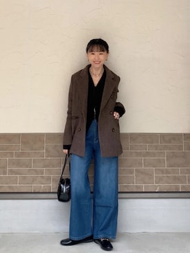 「POLO BCS（ポロ ビーシーエス）のアイテム」を使った、SIZUさん（レディース・156cm）の冬コーディネート