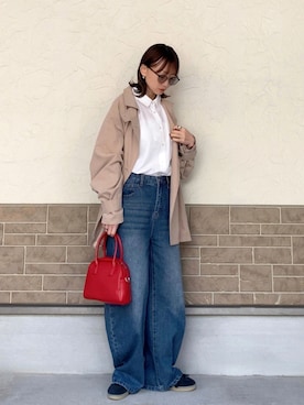 「アイテム（メイクアップ）」を使った、SIZUさん（レディース・156cm）の春コーディネート