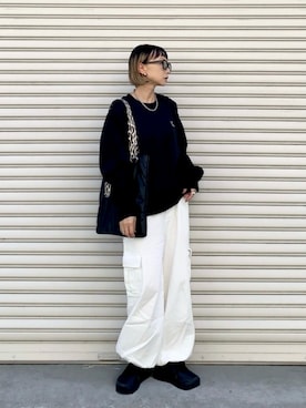 「アイテム（レッグウェア）」を使った、SIZUさん（レディース・156cm）の秋コーディネート