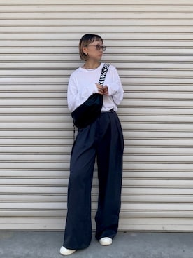 「アイテム（サングラス）」を使った、SIZUさん（レディース・156cm）の秋コーディネート