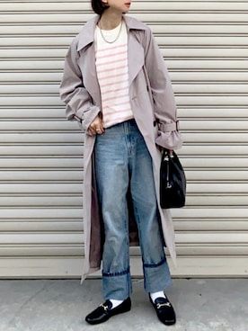 「reca（レカ）のアイテム（ジャケット/アウター）」を使った、SIZUさん（レディース・156cm）の冬コーディネート