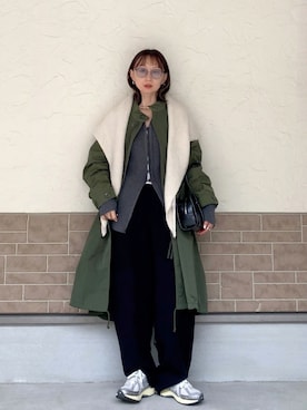 「Re:EDIT（リエディ）のアイテム」を使った、SIZUさん（レディース・156cm）の冬コーディネート