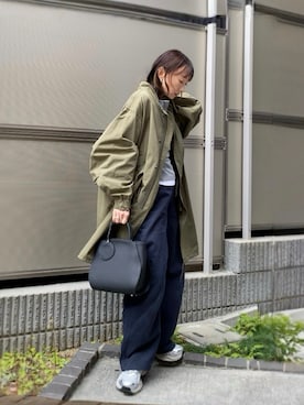 「HAYNI（ヘイニ）のアイテム」を使った、SIZUさん（レディース・156cm）の春コーディネート