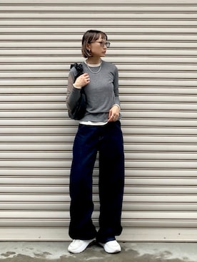 「アイテム（サングラス）」を使った、SIZUさん（レディース・156cm）の秋コーディネート