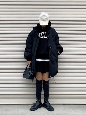 「アイテム（ダウンジャケット/コート）」を使った、SIZUさん（レディース・156cm）の秋コーディネート