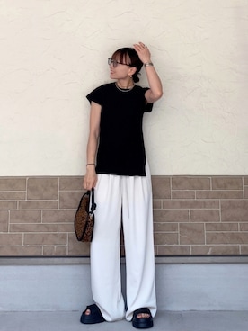 「ROSE BUD（ローズバッド）のアイテム」を使った、SIZUさん（レディース・156cm）の夏コーディネート