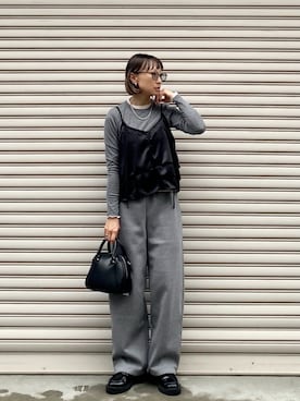 「アイテム（キャミソール）」を使った、SIZUさん（レディース・156cm）の秋コーディネート