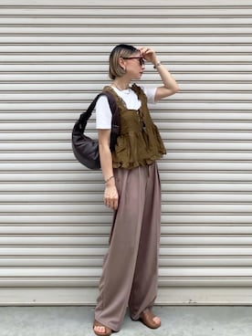 「GeeRA（ジーラ）のアイテム」を使った、SIZUさん（レディース・156cm）の夏コーディネート
