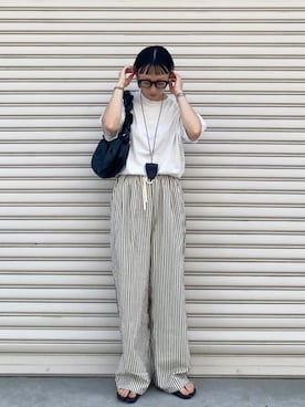 「アイテム（サングラス）」を使った、SIZUさん（レディース・156cm）の秋コーディネート