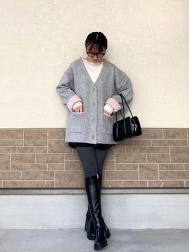 「DiamondHearts（ダイヤモンドハーツ）のアイテム」を使った、SIZUさん（レディース・156cm）の冬コーディネート