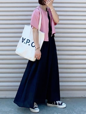 「URBAN RESEARCH Sonny Label（アーバンリサーチサニーレーベル）のアイテム（ワンピース/ドレス）」を使った、SIZUさん（レディース・156cm）の夏コーディネート