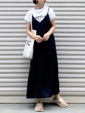 「UNIQLO（ユニクロ）のアイテム（ワンピース/ドレス）」を使った、SIZUさん（レディース・156cm）の夏コーディネート