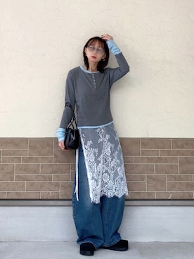 「Dior（ディオール）のアイテム（ファンデーション）」を使った、SIZUさん（レディース・156cm）の春コーディネート