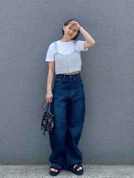 「SHAKA（シャカ）のアイテム」を使った、SIZUさん（レディース・156cm）の夏コーディネート