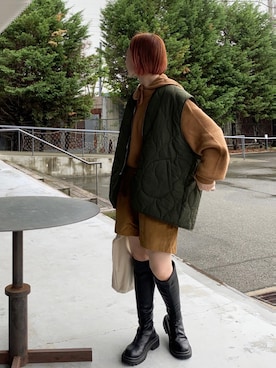 「CLEA（クレア）のアイテム（トップス）」を使った、SIZUさん（レディース・156cm）の秋コーディネート