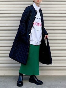 「マイベストコーデ2022」｜「アイテム（その他アウター）」を使った、SIZUさん（レディース・156cm）の冬コーディネート
