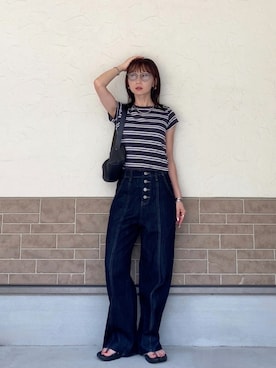「PERFECT ONE（パーフェクトワン）のアイテム」を使った、SIZUさん（レディース・156cm）の夏コーディネート