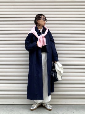 「アイテム（キャップ）」を使った、SIZUさん（レディース・156cm）の秋コーディネート