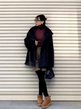 SIZUさん（レディース・156cm）の冬コーディネート