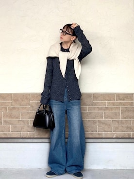 「HANNE（アン）のアイテム」を使った、SIZUさん（レディース・156cm）の冬コーディネート