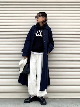 「アイテム（キャップ）」を使った、SIZUさん（レディース・156cm）の秋コーディネート