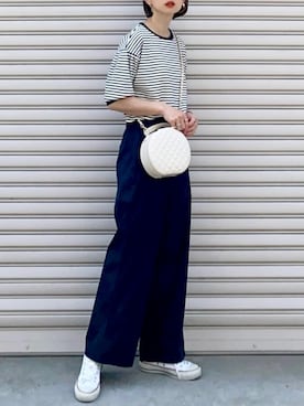 「Le temps riche（ルタンリッシュ）のアイテム（パンツ）」を使った、SIZUさん（レディース・156cm）の春コーディネート
