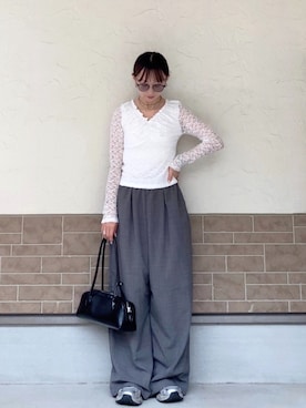 「HANNE（アン）のアイテム」を使った、SIZUさん（レディース・156cm）の夏コーディネート