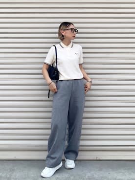 「アイテム（メガネ）」を使った、SIZUさん（レディース・156cm）の夏コーディネート
