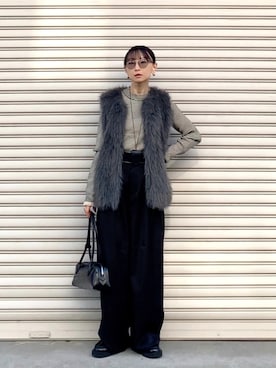 「Port（ポート）のアイテム」を使った、SIZUさん（レディース・156cm）の冬コーディネート