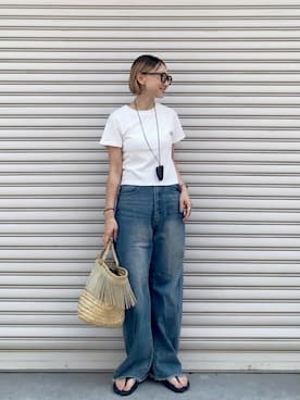 「アイテム（ハイライト/シェーディング）」を使った、SIZUさん（レディース・156cm）の夏コーディネート