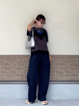 「ROSE BUD（ローズバッド）のアイテム」を使った、SIZUさん（レディース・156cm）の夏コーディネート