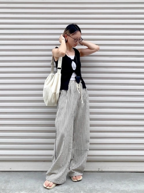 TBPR ストライプ柄 パンツ Lサイズ セール】《柄＆カラー追加＆低身長サイズ追加》夏に大活躍