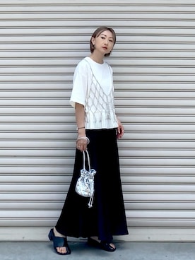 「casita(RETRO GIRL)（カシータ）のアイテム」を使った、SIZUさん（レディース・156cm）の夏コーディネート