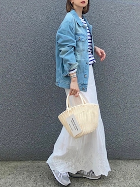 「Simplicite（サンプリシテ）のアイテム」を使った、SIZUさん（レディース・156cm）の春コーディネート